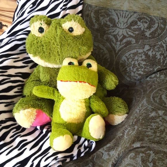 Frogs Stuffed Animals Plush toys Lot set Big And Small Duo - Picture 2 of 10